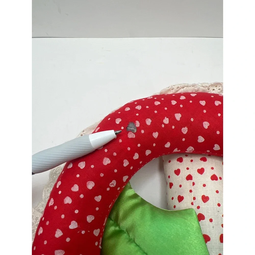 Vintage Christmas Fabric Wreaths Padded Braided Candle Holiday Decor Set of‎ 2